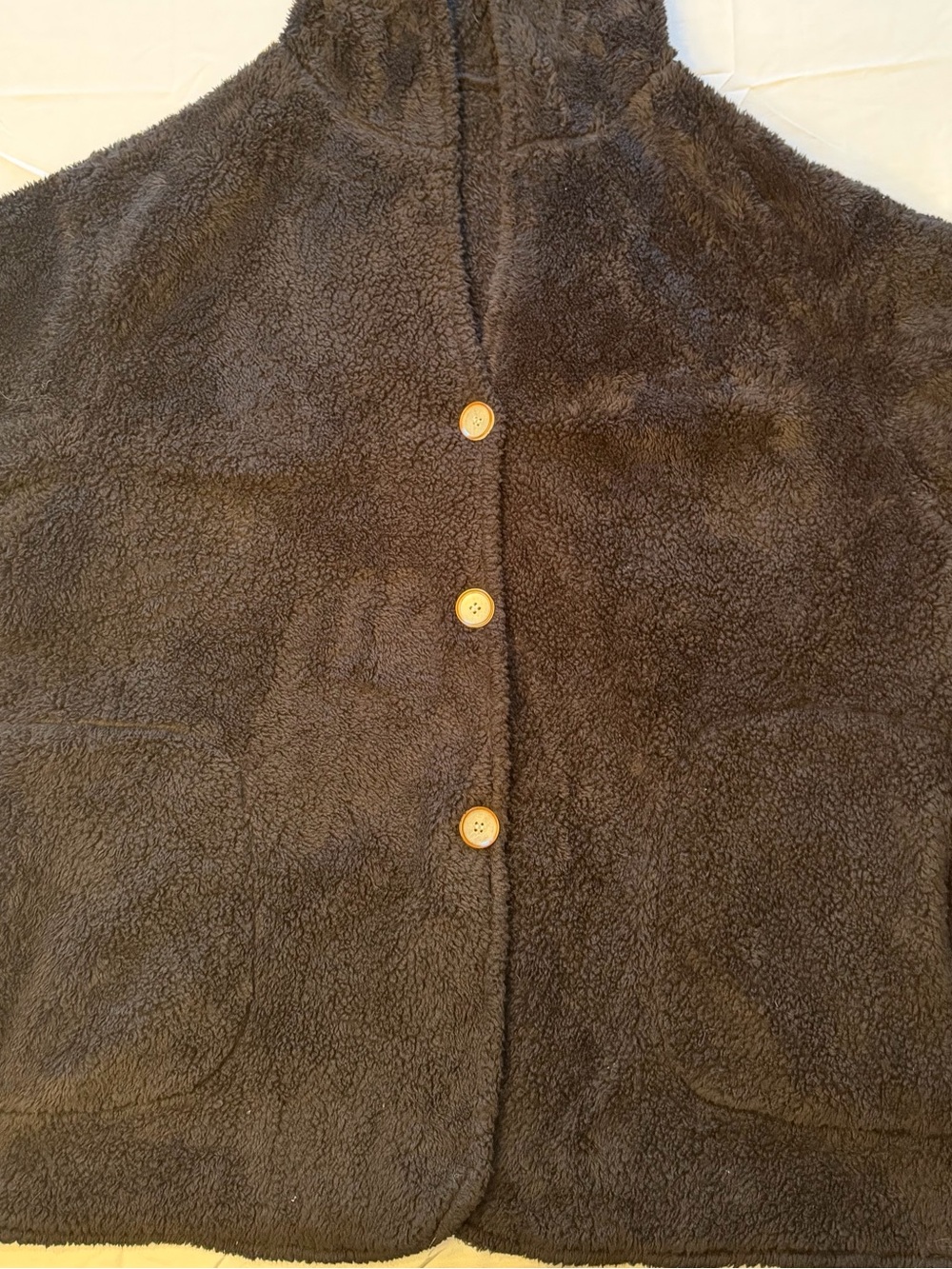 Women's Chestnut Teddy Button-Front Jacket